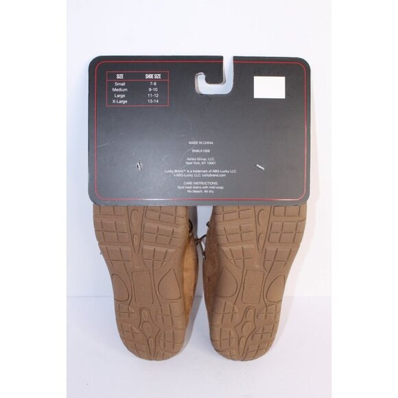 Lucky Brand Mens M 9-10 Quilted Microsuede Gray Clog Slipper Faux Fur Casual New - Picture 4 of 6